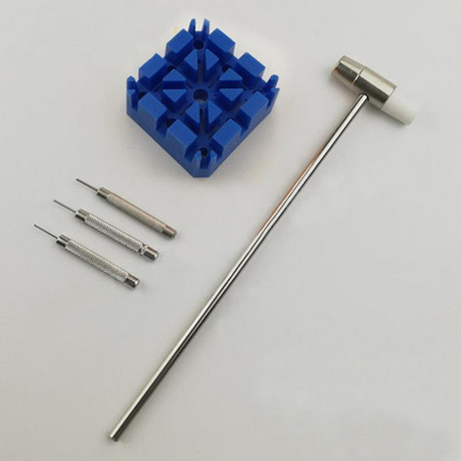 심플 디자인 망치형 메탈 시계줄 사이즈 조절기, 1개