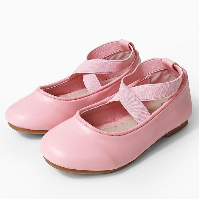 여아구두 학생화 엑스 스트랩 발레리나 밴드플랫