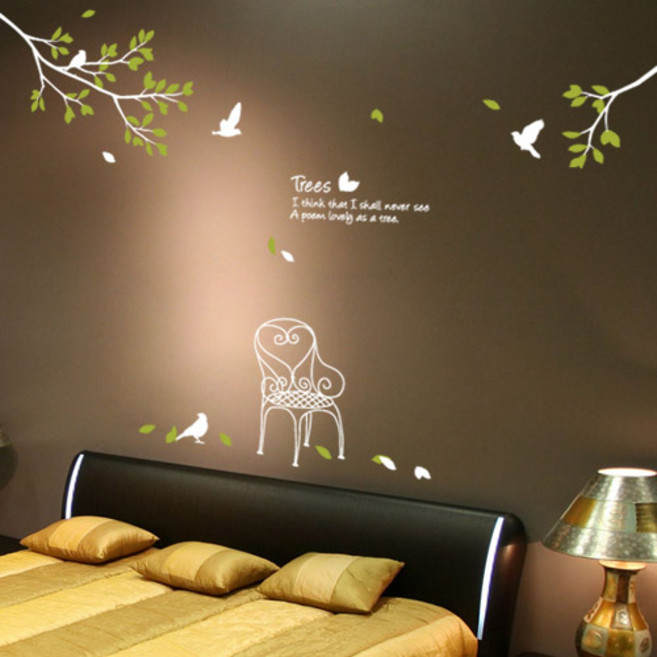 큐데코 셀프인테리어 포인트스티커, 시크릿가든-4(대형) - 화이트