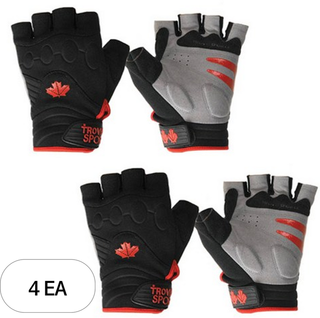 트로비스 헬스장갑 TS7000, 4개, 혼합색상