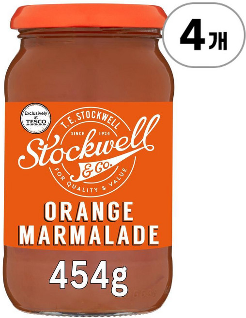 스톡웰 오렌지 마멀레이드 Stockwell & Co Orange Marmalade 454g, 4개