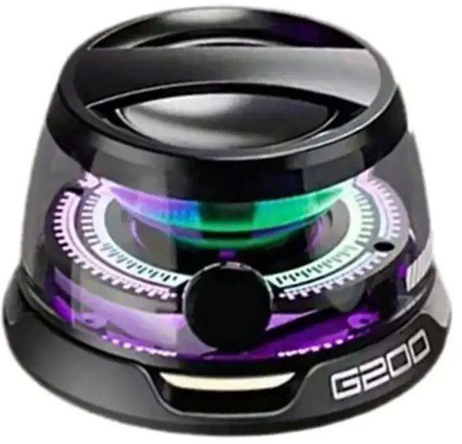 패션 G200 자기 휴대용 블루투스 스피커 HECATE 미니 사운드 박스 5.3 RGB 전화 홀더 진정한 무선, black, 1) black, 03 Black