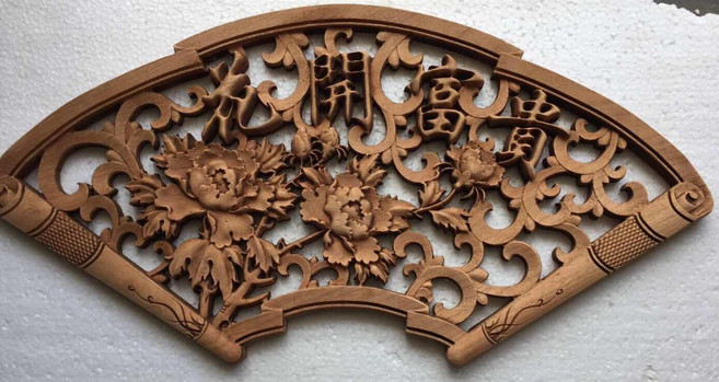 香樟木 仿古木雕擺件掛件, 如圖所示, 1個