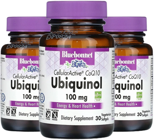 블루보넷뉴트리션 코큐텐 CoQ10 유비퀴놀 100mg 베지 소프트젤 30정 2+1, 3개 - 쿠팡