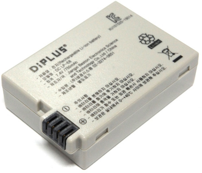 DIPLUS 캐논 LP-E8 호환 배터리 EOS 550D 600D 650D 700D