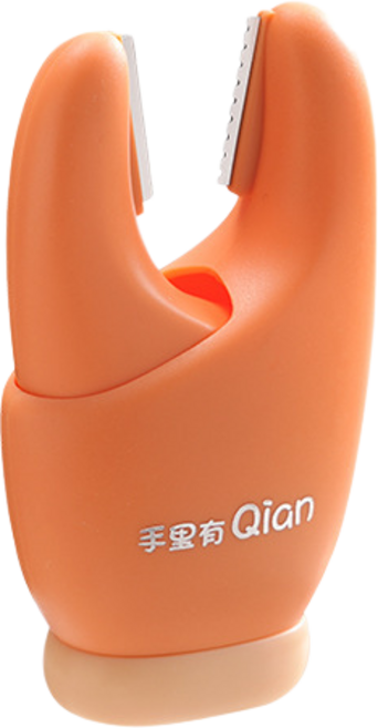 Qian 二合一蟹鉗剝蒜刮薑器, 1個, 白色