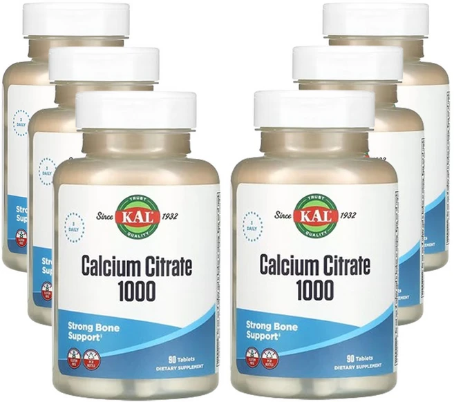 칼 구연산칼슘 1000 1 000mg 90 정(1정당 333mg), 90정, 6팩 - 쿠팡