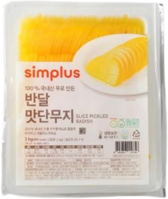 simplus 반달 맛단무지, 1개, 3kg