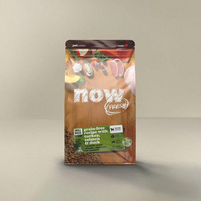 나우 시니어 스몰브리드 신선한 캐나다산 강아지사료 + 랜덤서비스간식 증정, 1.36kg, 칠면조, 1개