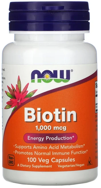 나우푸드 비오틴 1000mcg 에너지 프로덕션 베지 캡슐, 100정, 1개 - 쿠팡