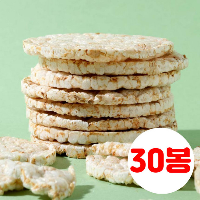 현미뻥튀기 30봉 국산 무설탕 유기농 쌀과자 현미 연근 유아 아기 아이 떡뻥 곡물 간식, 30개, 20g