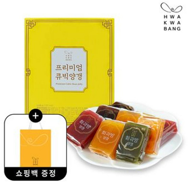 화과방 프리미엄 큐빅양갱 혼합구성, 60개, 40g