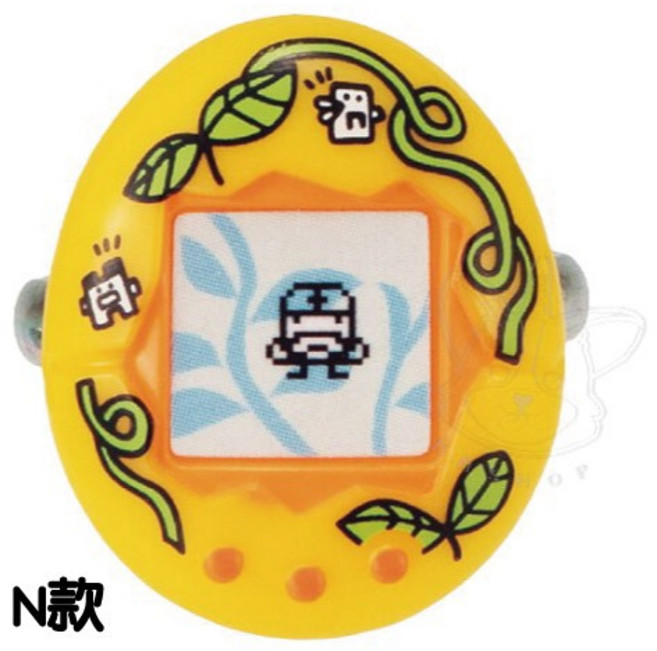 BANDAI 塔麻可吉電子雞模型戒指, 1個, N款/黃色有葉款2 1G391