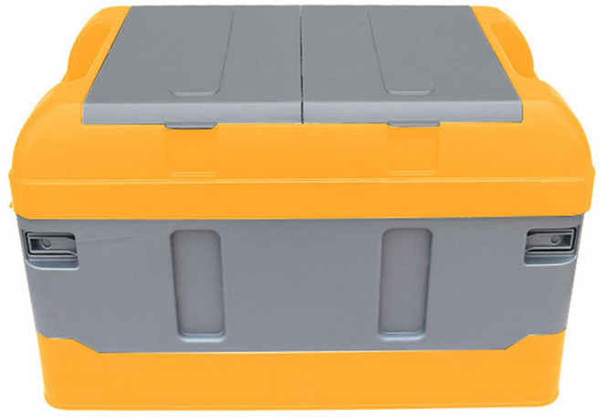 엑스핏 특대용량 캠핑용 몬스터 접이식 수납정리함 L, 옐로우, 1개