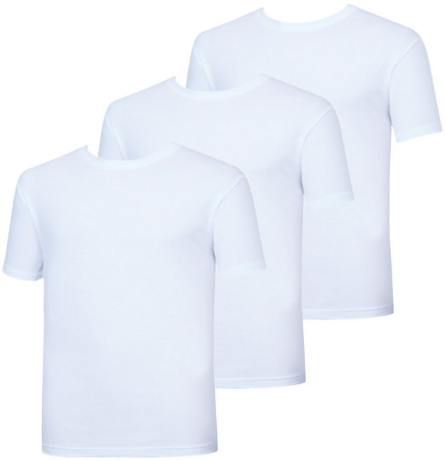 트라이 순면 기본 라운드 티셔츠 남녀공용 학생반팔 3매입/2매입 남녀공용