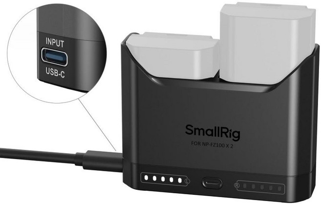 SmallRig NP-FZ100 雙槽充電器, 1個, 單一型號