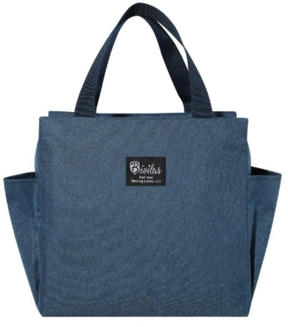 브리빌라스 포켓 보온 보냉 도시락 가방, 네이비, 1개