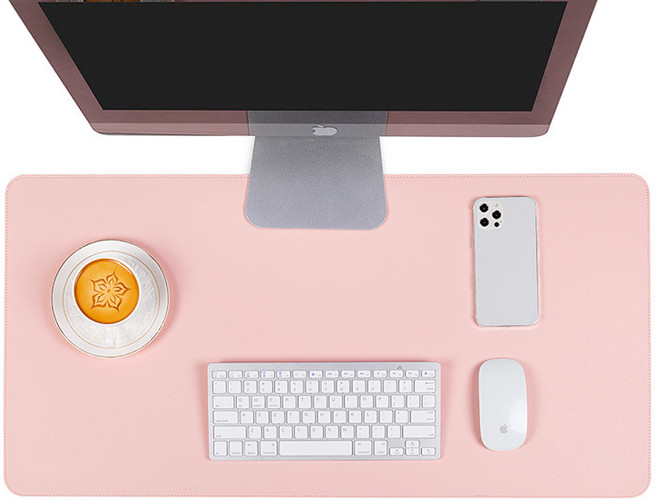 [풀블랭크] 프리미엄 논슬립 데스크 매트 80x40 스트랩포함 6종, 핑크