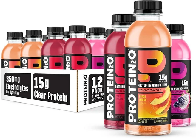 Protein2o 수화 음료 - 2-in-1 액체 투명 유청 단백질 분리 및 전해질 15g 단백질 비타민 B5 B6 운동 후 회복 16.9 Fl Oz 12 카운트 맛 융합 버라, Flavor Fusion Variety Pack, 16.9 Fl Oz (Pack of 12) - 쿠팡