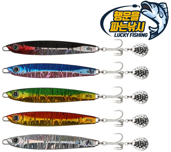 행운을파는낚시 블레이드 메탈지그 (30g 40g 60g 80g) 삼치 농어 갈치 볼락 고등어, 05. 크롬, 80g, 1개