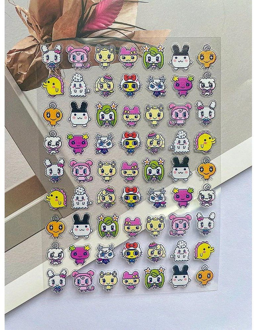 다마고치 파라다이스 마메치 러블리치 구치파치 캐릭터 조각 스티커, 5