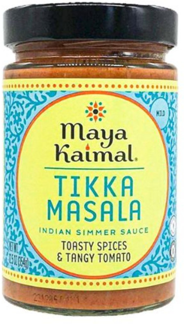 아시안 소스 아시아 마야 카이말 티카 마살라 토마토와 가람 향신료 곁들인 마일드 인디언 시머 소스. 글루텐 프리 12.5온스, 354g, 1개