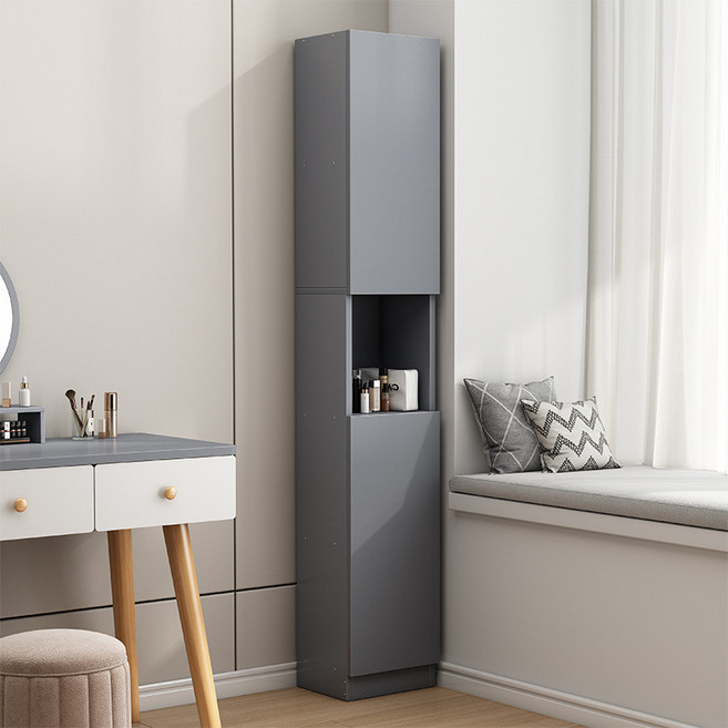 코너장식장 거실 예쁜 진열장 장식장 수납 틈새 전시, 9층 1문 2출 얕은 호두나무