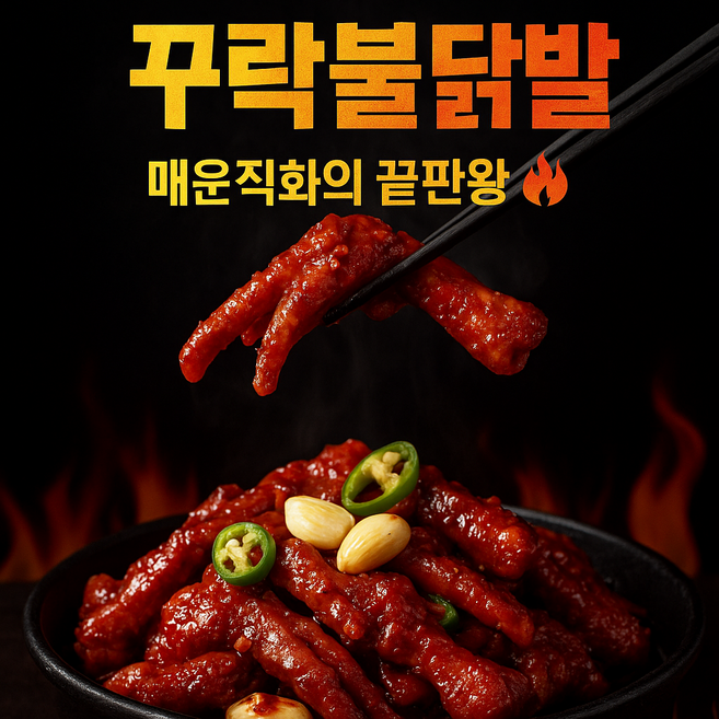 [꾸락불닭발] 매운직화구이 무뼈닭발 통뼈닭발 오돌뼈, 5.무뼈국물닭발600g, 매운맛, 1개, 600g