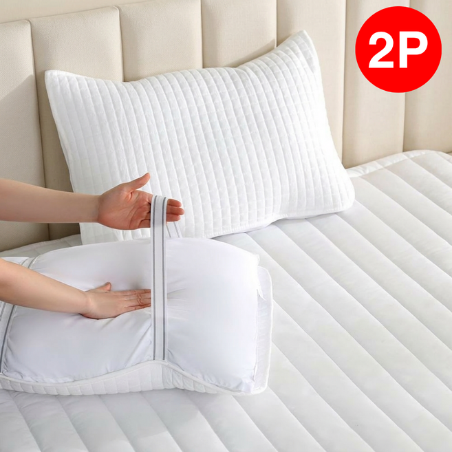 올유마인 교체가 편한 얼룩방지 순면 밴딩 베개커버 2p