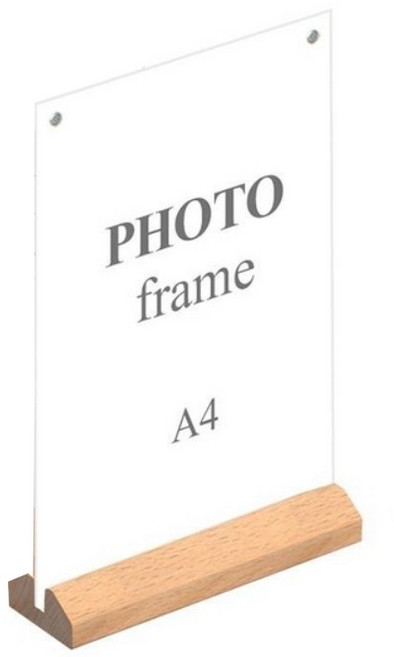 마벨인홈 포토 프레임 원목 스탠드 아크릴 액자, 우드
