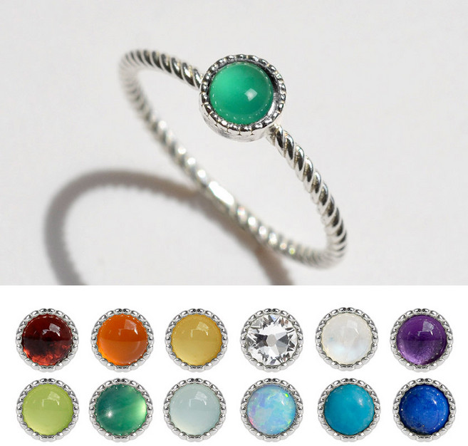 반지소 실버925 탄생석 원석 실 은반지 나봄