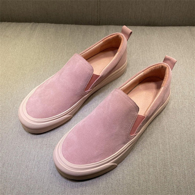 AOKADA 여성 스웨이드 통굽 슬립온 드라이빙 슈즈