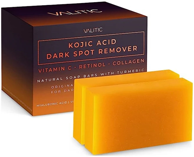 VALITIC Kojic Acid Dark Spot Remover Soap 200g 2팩 비타민 콜라겐 레티놀 터메릭, 2개 - 쿠팡