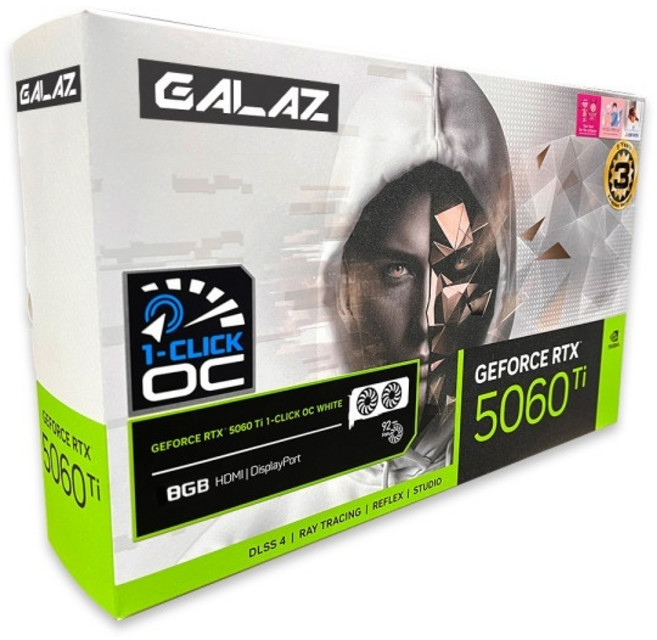 (GALAX) 갤럭시 GALAZ 지포스 RTX 5060 Ti WHITE OC D7 8GB