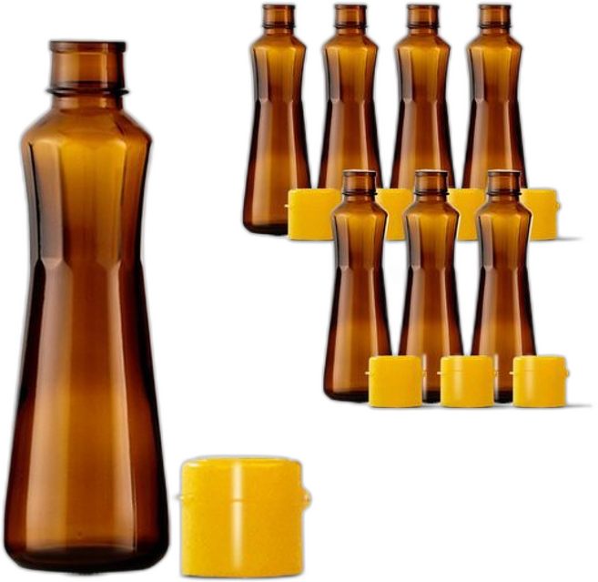 유리병 갈색참기름병 원터치캡 (입), 8개, 300ml