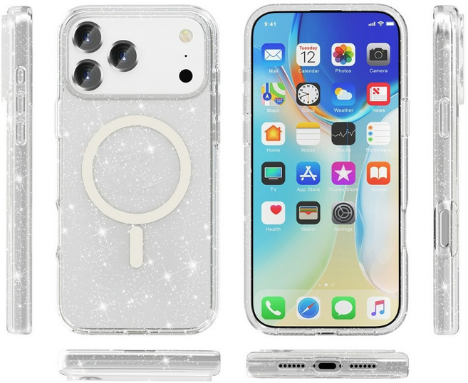 星空閃粉磁吸 Magsafe 無線充電 手機殼 適用於 iPhone 17系列 防摔保護殼