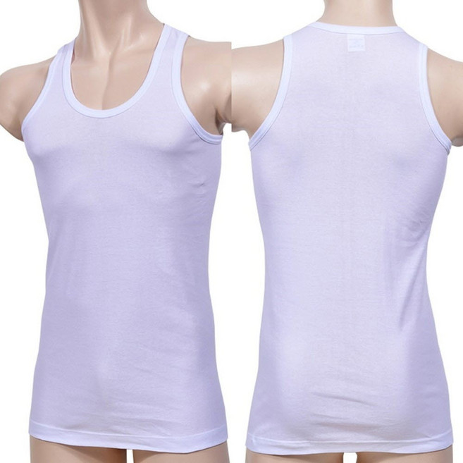 XXL 빅사이즈 고급면 순면 BYC 런닝 기본 흰색 남자 면런닝 남성 메리야스 남성민소매런닝 남자여름속옷 런닝셔츠 1015335