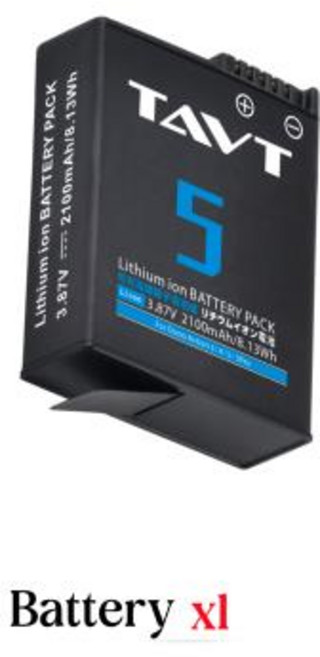 2100mAh DJI 오즈모 액션 6 배터리고속 3슬롯 충전 케이스 DJI 오즈모 액션 6 액션 5 프로 4 호환, 2)1xBattery