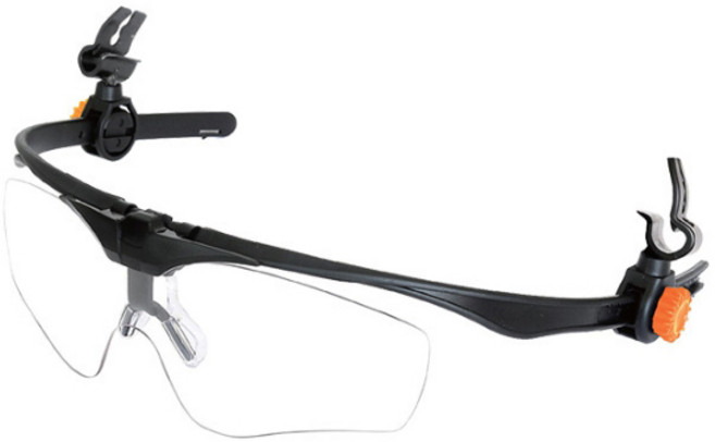 오토스 안전모장착용 클립형 무색보안경 A-645A (빗물받이형-B형), 1개