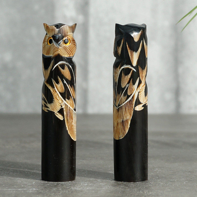 흑수우 장환봉 부엉이 6푼 법인도장 개인 인감도장 물소뼈도장, 법인회사도장, 해서체