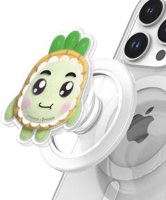 EarpEarp 본사 어프어프 X 쿵야 맥세이프-아크릴스마트톡, 1개, 파인애플 무시쿵야