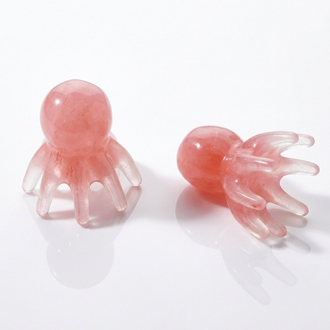 솔리앤 문어 괄사 지압 전신 마사지기 1+1 세트, 핑크, 1세트