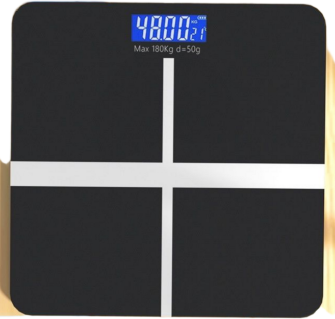 WH-P 저울 배터리식 전자 체중 저울 가정용 정밀 지능 충전 가능 고항속, 1개, 블랙, 체중계