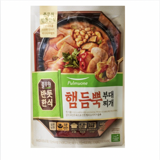 풀무원식품 햄듬뿍 부대찌개, 460g, 8개