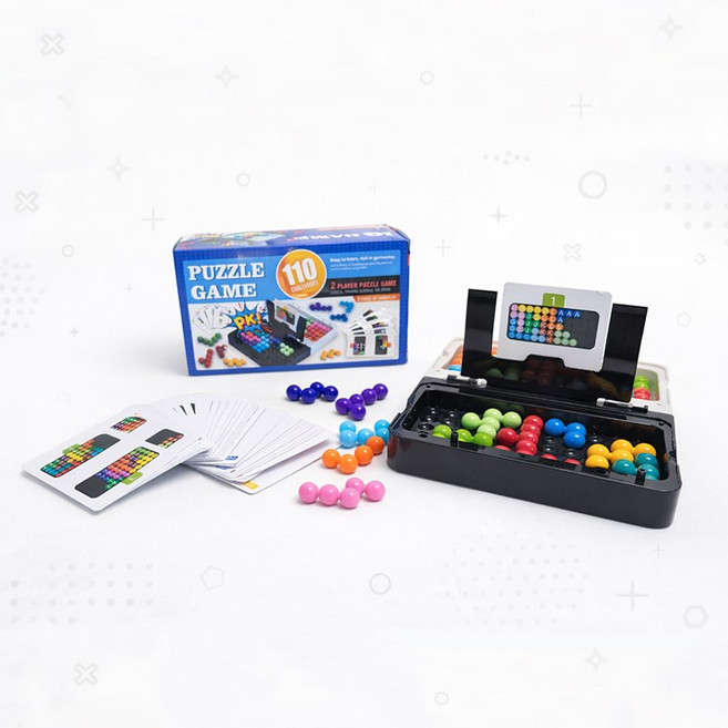[1-2인]IQ 구슬퍼즐 24피스 치매예방 110도전 퍼즐 보드 게임 어르신 놀이 교구, 1개