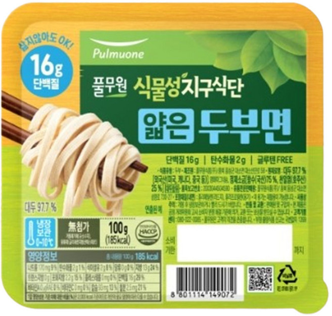 원하프두부면(얇은면) 100G풀무원, 1개, 100g