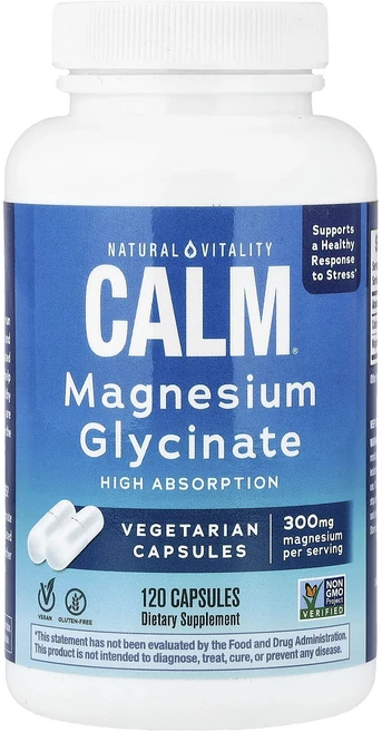 검증된효과 Natural Vitality CALM® 마그네슘 글리시네이트 캡슐 120정(캡슐 1정당 100mg) 인기상품입니다, NaturalVitalityCALM마그네슘글리시네이트캡, 1개 - 쿠팡