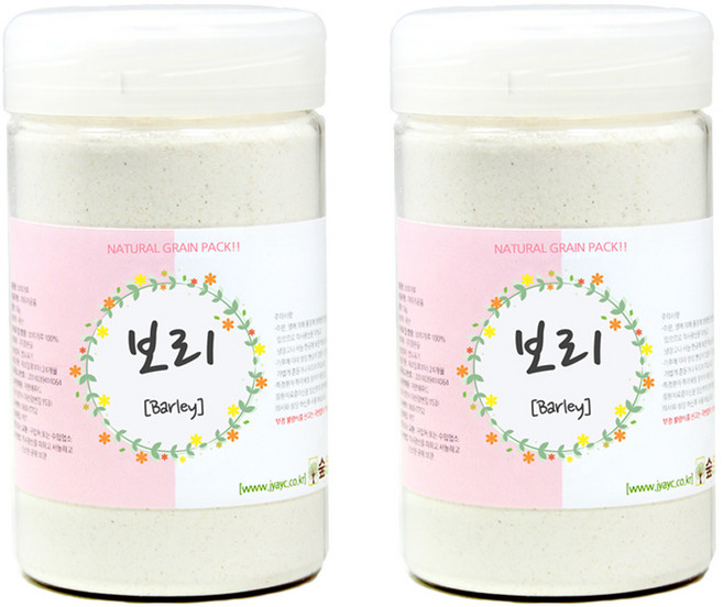 숲으로허브 천연곡물팩 보리가루 통포장 100g, 2개, 1개입