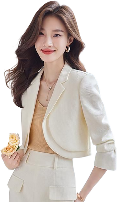 셀럽당 짧은 정장 코트 여 봄가을 슬림핏 여성 오피스룩 정장 상의C04839