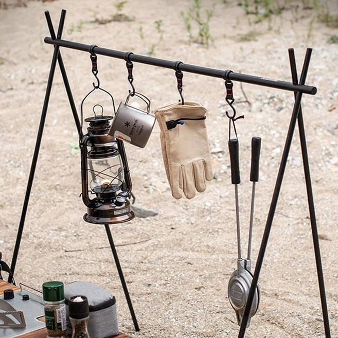 라크 다용도 캠핑걸이 H-73 인디언행어 접이식 야외 장비 삼각대 감성캠핑, 대형, 1개